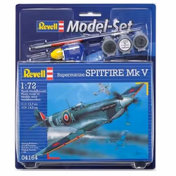 Revell Modelst Spitfire Mk V, Modèle réduit d’aéronef à aile fixe, Kit de montage, 1:72, Supermarine Spitfire, Plastique, Sec ...