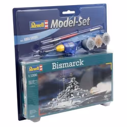 Revell Modelst Bismarck, Modèle réduit de navire militaire, Kit de montage, 1:1200, German battleship Bismarck, Plastique, In ...