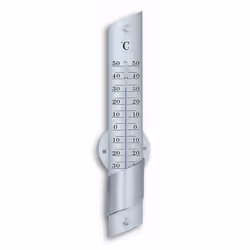 TFA-Dostmann 12.2029, Thermomètre liquide, Intérieur &amp; extérieur, Argent, Aluminium, Mur, °C