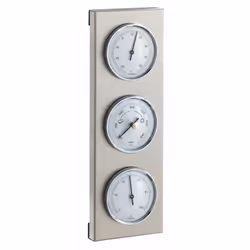 TFA-Dostmann 20.2034.02, Acier inoxydable, Acier inoxydable, Baromètre d'intérieur, Hygromètre d'intérieur, Thermomètre d'int ...