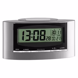 TFA-Dostmann 98.1071, Réveil numérique, Noir, Argent, 12/24h, 0 - 50 °C, F, °C, LCD