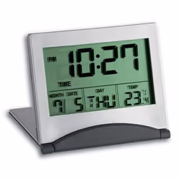 TFA-Dostmann 98.1054, Réveil numérique, Gris, Argent, 12/24h, F, °C, unisexe, LCD
