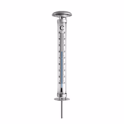 TFA-Dostmann 12.2057.54, Thermomètre liquide, Extérieure, Analogique, Argent, Acrylique, Métal, Sol