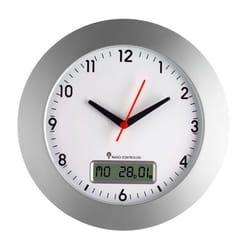 TFA-Dostmann 98.1092 Horloge murale et de table Horloge numérique Rond Argent