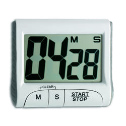 TFA-Dostmann 38.2021.02 Minuteur de ménage Minuteur numérique de cuisine Blanc