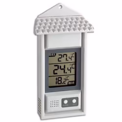 TFA-Dostmann 30.1039, Thermomètre électrique, Extérieure, Numérique, Blanc, Plastique, Mur