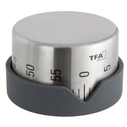 TFA-Dostmann 38.1027.10 réveille-matin Gris, Acier inoxydable