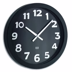 TFA-Dostmann 60.3506, Mur, Quartz clock, Rond, Noir, Blanc, Verre, Métal