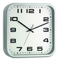 TFA-Dostmann 60.3013 wall/table clock Mur Quartz clock Carré Argent, Blanc