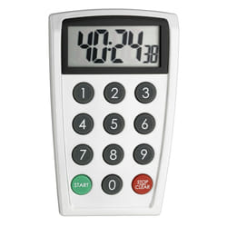 TFA-Dostmann 38.2026 Minuteur de ménage Minuteur numérique de cuisine Noir, Blanc