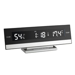 TFA-Dostmann 60.2011 réveille-matin Réveil numérique Noir, Argent