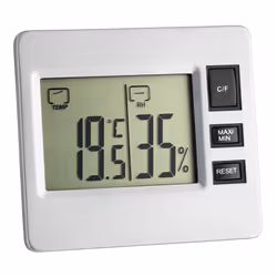 TFA-Dostmann 30.5028, Thermomètre électrique, Intérieure, Numérique, Argent, Aluminium, Plastique, Mur