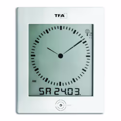 TFA-Dostmann 60.4506, Mur, Horloge numérique, Rectangle, Blanc, Plastique, AA