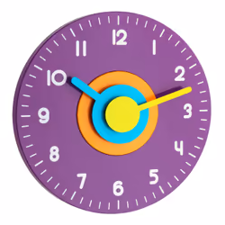 TFA-Dostmann 60.3015.11, Mur, Quartz clock, Rond, Violet, Plastique, Enfants