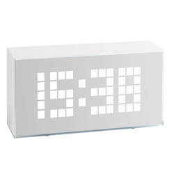 TFA-Dostmann 60.2012 réveille-matin Réveil à quartz Blanc