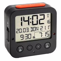 TFA-Dostmann BINGO, Réveil numérique, Rectangle, Noir, Plastique, -10 - 50 °C, LCD