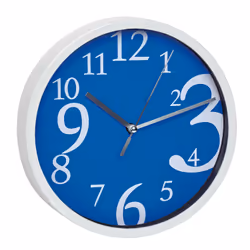TFA-Dostmann 60.3034.06, Mur, Quartz clock, Rond, Bleu, Plastique, Verre