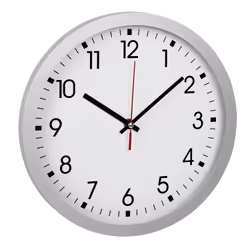TFA-Dostmann 60.3035.02, Mur, Quartz clock, Rond, Argent, Plastique, Verre