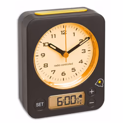 TFA-Dostmann Combo Réveil mécanique Noir, Jaune