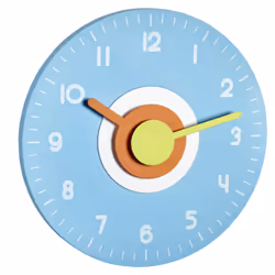 TFA-Dostmann 60.3015.06, Mur, Quartz clock, Cercle, Bleu, Plastique, Enfants