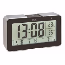 TFA-Dostmann 60.2540.01, Réveil numérique, Rectangle, Noir, Plastique, Batterie, AA