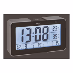 TFA-Dostmann 60.2540.01 réveille-matin Réveil numérique Noir