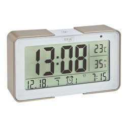 TFA-Dostmann 60.2540.53 réveille-matin Réveil numérique Beige, Blanc