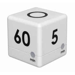 TFA-Dostmann CUBE-TIMER Minuteur numérique de cuisine Noir, Blanc