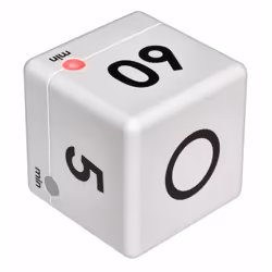 TFA-Dostmann CUBE-TIMER Minuteur numérique de cuisine Noir, Blanc