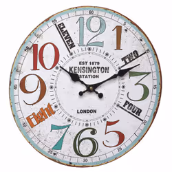 TFA-Dostmann 60.3045.11, Mur, Quartz clock, Rond, Multicolore, Bois, Classique