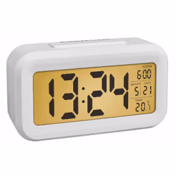 TFA-Dostmann 60.2018.02 réveille-matin Réveil numérique Blanc