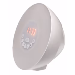 TFA-Dostmann 60.2019.02, Réveil à quartz, Rond, Blanc, Plastique, 12/24h, unisexe