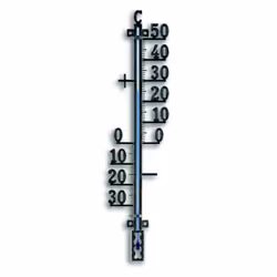 TFA-Dostmann 12.5002.01, Thermomètre liquide, Extérieure, Analogique, Métal, Mur, °C