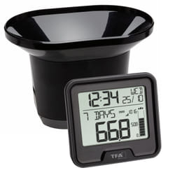 TFA-Dostmann DROP pluviomètre 10 m Sans fil Noir