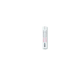 Thermomètre int./ext. Métal blanc 220mm
