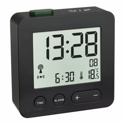 TFA-Dostmann 60.2545.01 réveille-matin Réveil numérique Noir