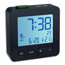 TFA-Dostmann 60.2545.01 réveille-matin Réveil numérique Noir
