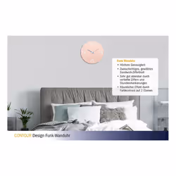 TFA-Dostmann 60.3536.16 wall/table clock Mur Rond Abricot, Blanc - Vue supplémentaire 4
