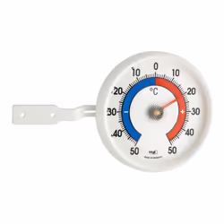 TFA-Dostmann 14.6004, Thermomètre mécanique, Extérieure, Analogique, Blanc, Plastique, fenêtre