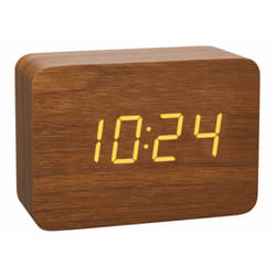 TFA-Dostmann 60.2549.08 réveille-matin Réveil numérique Marron