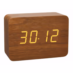TFA-Dostmann 60.2549.08 réveille-matin Réveil numérique Marron