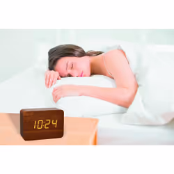 TFA-Dostmann 60.2549.08 réveille-matin Réveil numérique Marron - Vue supplémentaire 4