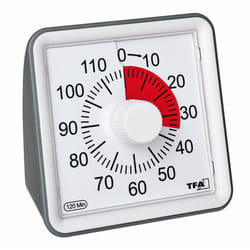 TFA-Dostmann VISUAL Minuteur mécanique de cuisine Anthracite, Blanc