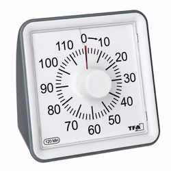 TFA-Dostmann VISUAL Minuteur mécanique de cuisine Anthracite, Blanc