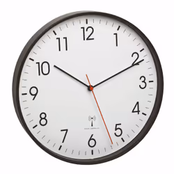 TFA-Dostmann 60.3537.01, Mur, Quartz clock, Rond, Noir, Métal, Verre