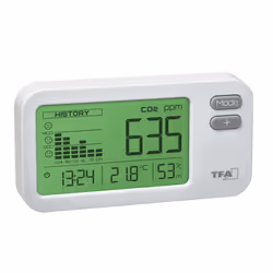 TFA-Dostmann AIRCO2NTROL COACH, Monoxyde de carbone (CO), Blanc, USB, 105 mm, 33 mm, 56 mm