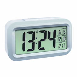 TFA-Dostmann 60.2553.02, Réveil numérique, Rectangle, Argent, Blanc, Plastique, -9 - 50 °C, LCD