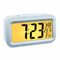 TFA-Dostmann 60.2553.02 réveille-matin Réveil numérique Argent, Blanc