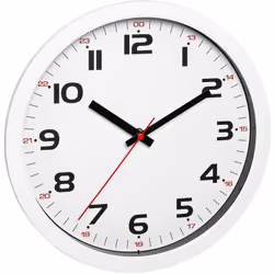 TFA horloge murale Ø30,5cm blanc Mélange de matériaux Glas / Kunststoff Largeur 30.5 cm Longueur 30.5 cm Poids 462 g Profonde ...