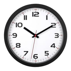 TFA-Dostmann Wanduhr Quartz clock Rond Noir